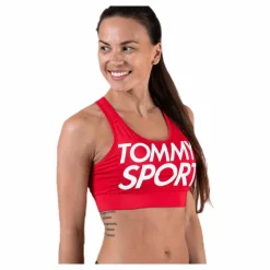 Tommy Hilfiger Sport Sports Bra Logo Medium Red* Sport-Bh:Ar|Träning
