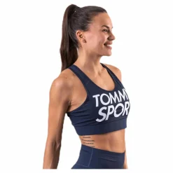 Tommy Hilfiger Sport Sports Bra Logo Mid Blue* Sport-Bh:Ar|Träning