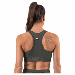 Tommy Hilfiger Sport Sports Bra Logo Mid Green* Sport-Bh:Ar|Träning