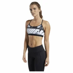 Reebok Strappy Bra Amrap Black/Yellow* Sport-Bh:Ar|Träning