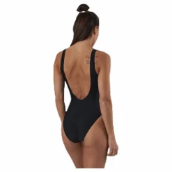 Speedo Stripe Logo Deep U-Back 1 Pcs White/Black* Simning|Badkläder