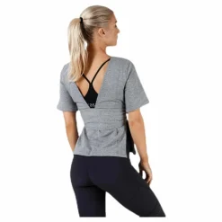 Nike Studio SS Wrap Top Black/Grey* Yoga|T-Shirts