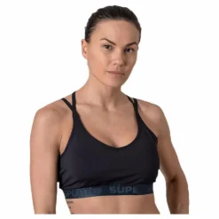 Superdry Studio Strappy Bra Black* Sport-Bh:Ar|Träning
