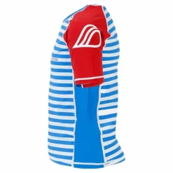 Didriksons Surf Shortsleeve UV Top Blue/Red*Barn Simning|Badkläder
