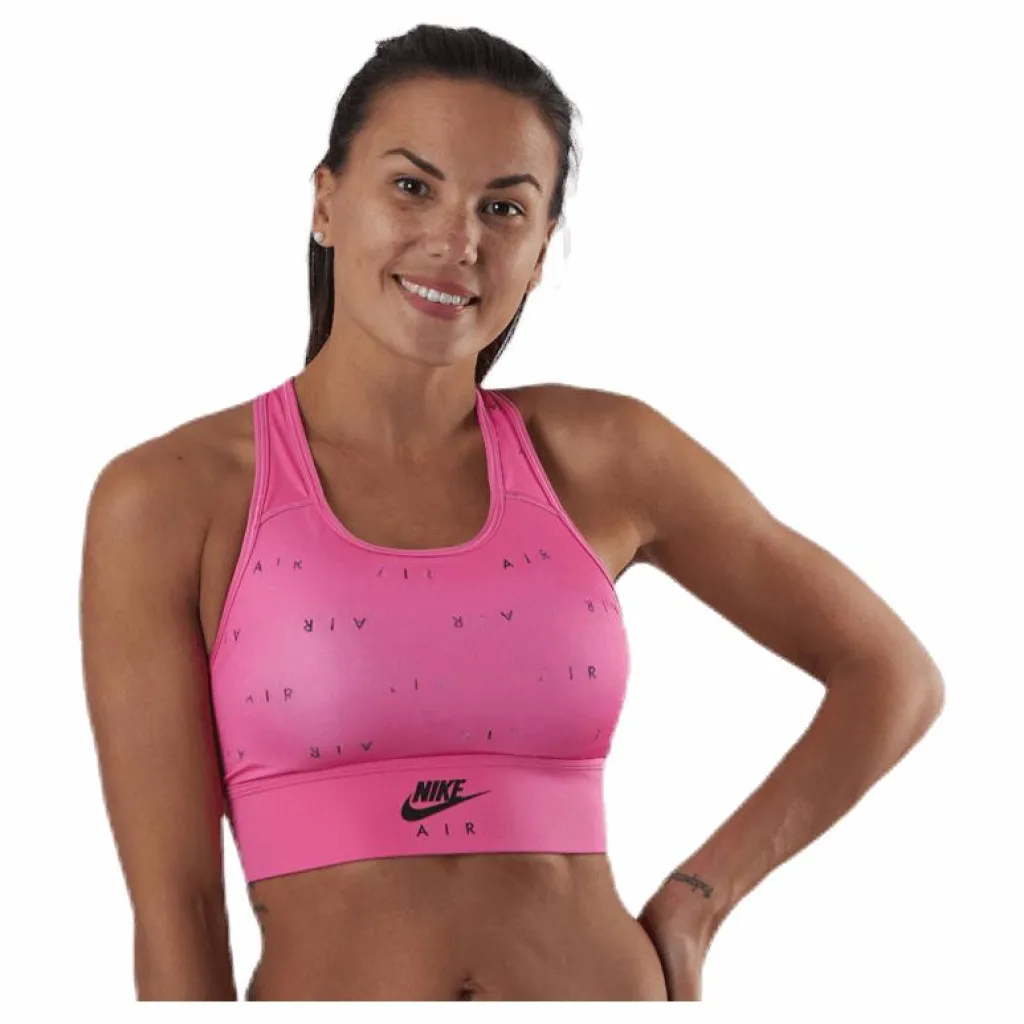 Nike Swoosh Air Bra Print Pink/Black* Sport-Bh:Ar|Träning