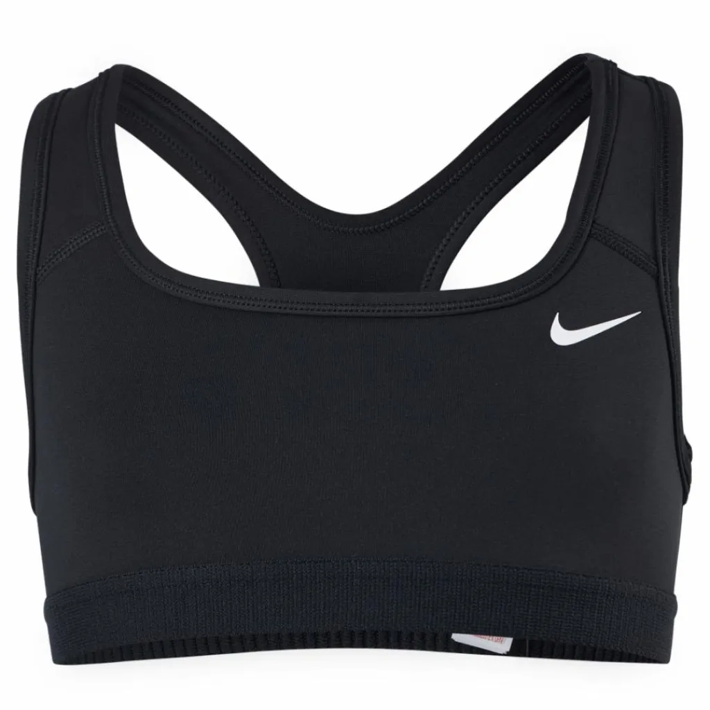 Nike Swoosh Big Kids' (Girls') Sports Bra BLACK/WHITE*Barn Träning|Linnen