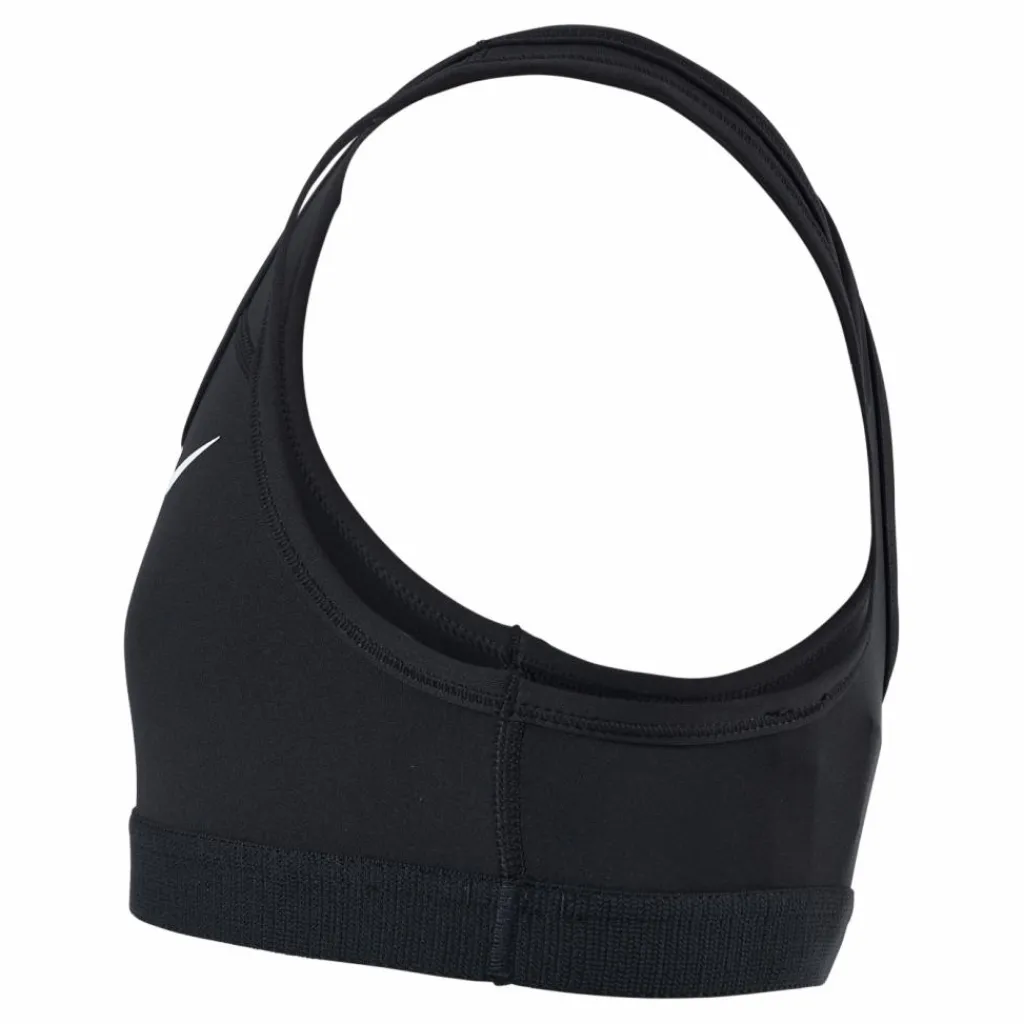 Nike Swoosh Big Kids' (Girls') Sports Bra BLACK/WHITE*Barn Träning|Linnen