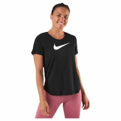 Nike Swoosh Run SS Black/Silver* T-Shirts|Löpning