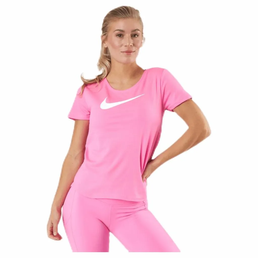 Nike Swoosh Run SS Pink/White* T-Shirts|Löpning