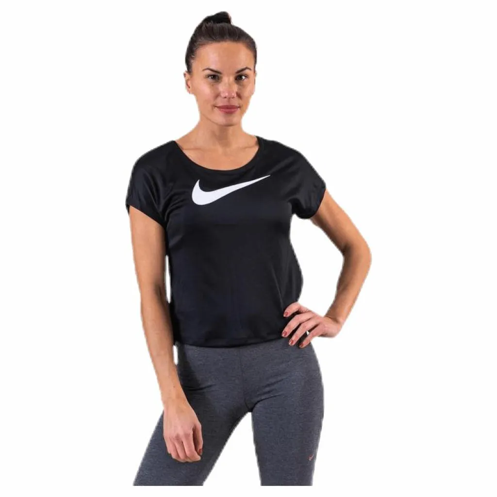Nike Swoosh Run Top SS White/Black* T-Shirts|Löpning