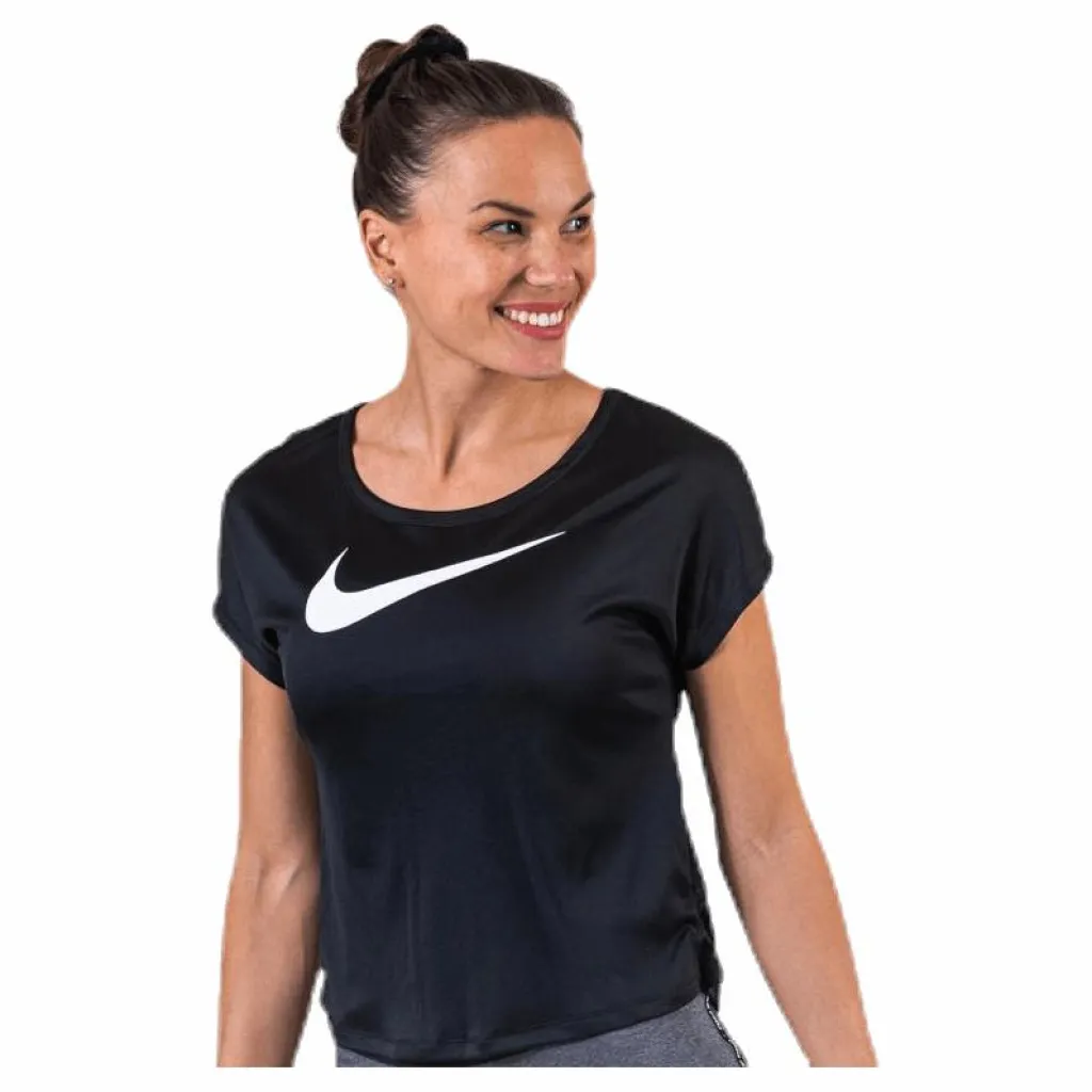 Nike Swoosh Run Top SS White/Black* T-Shirts|Löpning