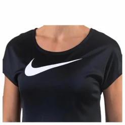 Nike Swoosh Run Top SS White/Black* T-Shirts|Löpning