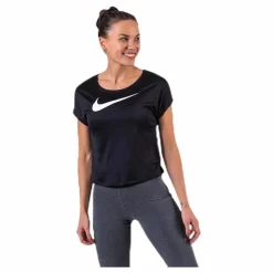 Nike Swoosh Run Top SS White/Black* T-Shirts|Löpning