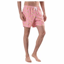 Björn Borg Sylvester Loose Shorts Pink/Yellow* Simning|Badkläder