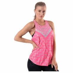 Nike Tank Runway Geo Pink* Linnen|Löpning