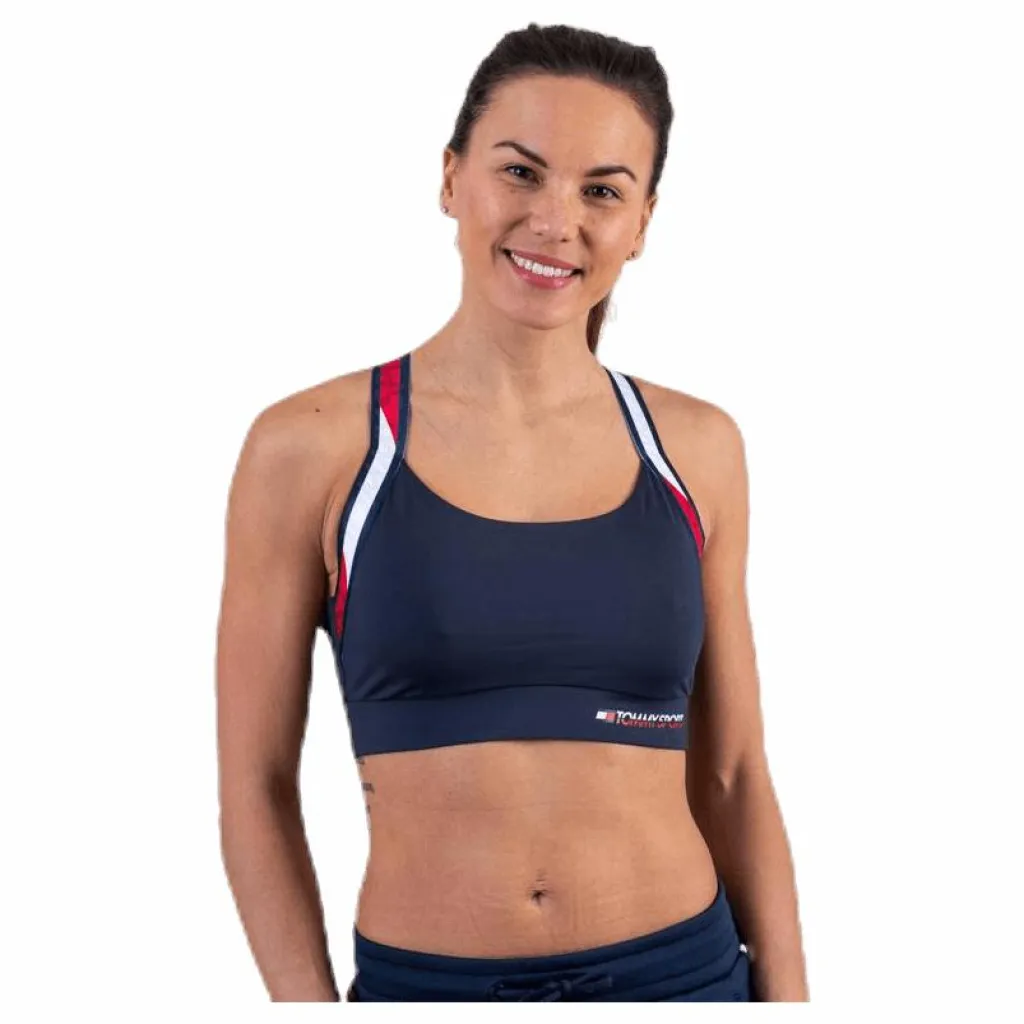 Tommy Hilfiger Sport Tape Bra Medium Impact Blue* Sport-Bh:Ar|Löpning