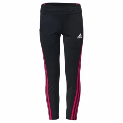 adidas Team Polyester 3-Stripes Tracksuit Black / Team Real Magenta*Barn Tracksuits|Träning