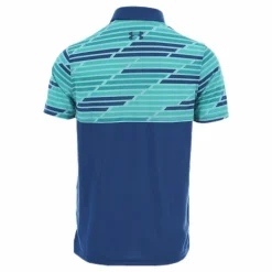 Under Armour Threadborne Blocked Polo Blue/Patterned*Barn Golf|T-Shirts