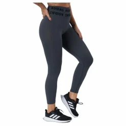 adidas Training Branded Aeroknit 7/8 High Rise Tight Dgh Solid Grey* Tights|Träning