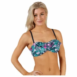 Salming Tropic Garden Padded Bandeau Pink/Blue/Green* Simning|Badkläder