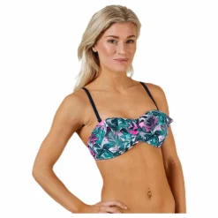 Salming Tropic Garden Padded Bandeau Pink/Blue/Green* Simning|Badkläder