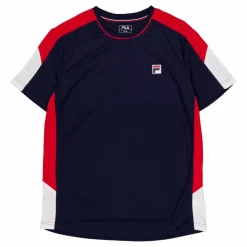 Fila T-shirt Gabriel Navy/redcomb.* Racketsporter|T-Shirts