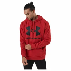 Under Armour Ua Rival Fleece Big Logo Hd Radiant Red* Tröjor|Träning
