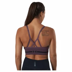 Under Armour Ua Seamless Low Long Bra Ash Plum* Sport-Bh:Ar|Träning