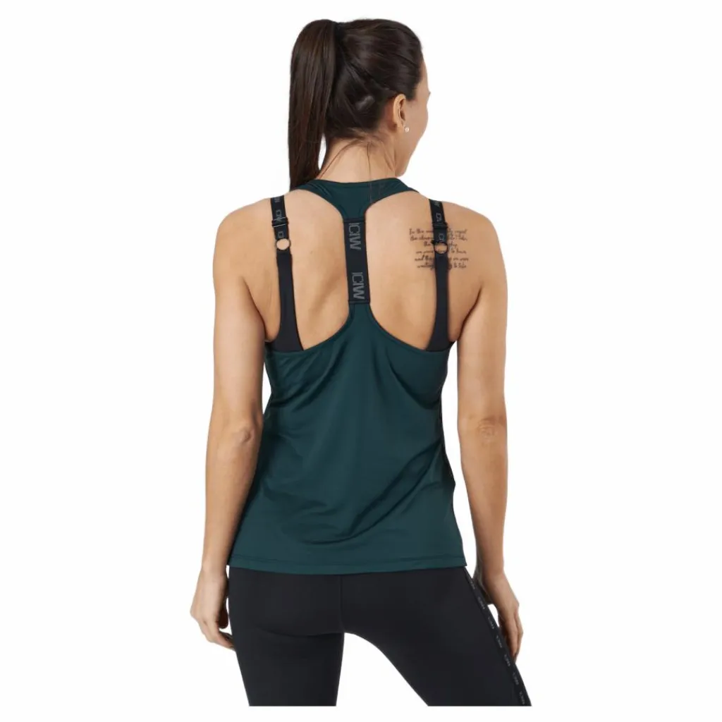 ICANIWILL Ultimate Training Tank Top Wmn Deep Green* Linnen|Träning