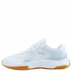 Puma Varion Jr White-glacial Blue-gum* Inomhussporter|Racketsporter