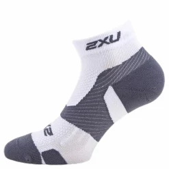 2XU Vectr LightCush 1/4 Crew Sock White/Grey* Träning|Strumpor