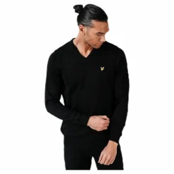 Lyle & Scott V-Neck Pullover Black* Golf|Tröjor