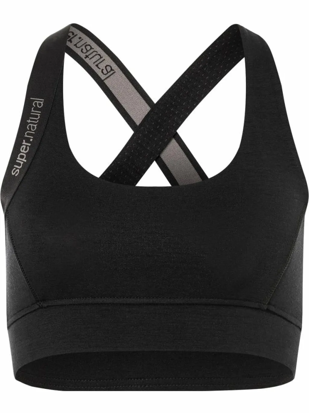 Super.Natural W Rubberribbra Black* Sport-Bh:Ar|Träning
