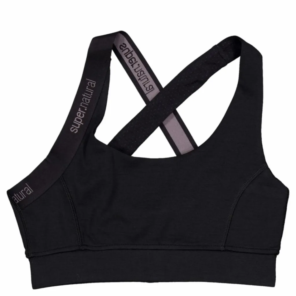 Super.Natural W Rubberribbra Black* Sport-Bh:Ar|Träning