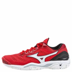 Mizuno Wave Stealth V  White/Red* Inomhussporter