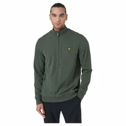 Lyle & Scott Windshield 1/2 Zip Midlayer X65 Cactus Green* Golf|Tröjor