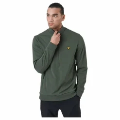Lyle & Scott Windshield 1/2 Zip Midlayer X65 Cactus Green* Golf|Tröjor