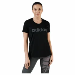 adidas Women D2M Logo T-Shirt Black / Grey Six* Träning|T-Shirts