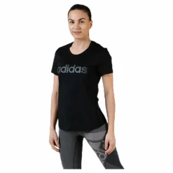 adidas Women D2M Logo T-Shirt Black / Grey Six* Träning|T-Shirts