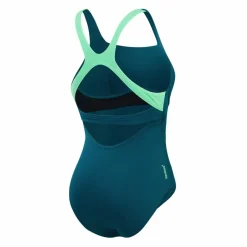 Speedo Womens Flex Band Swimsuit With Blue/green* Simning|Badkläder