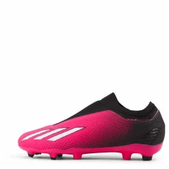 adidas X Speedportal.3 Laceless Firm Ground Boots Team Shock Pink 2 / Zero Metalic / Core Black*Barn Fotboll|Fotbollsskor
