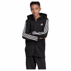 adidas Yb Mh 3S Fz Black / White*Barn Tröjor|Träning