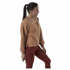 Nike Yoga Off-Mat Fleece V-Neck Pink/White* Yoga|Tröjor